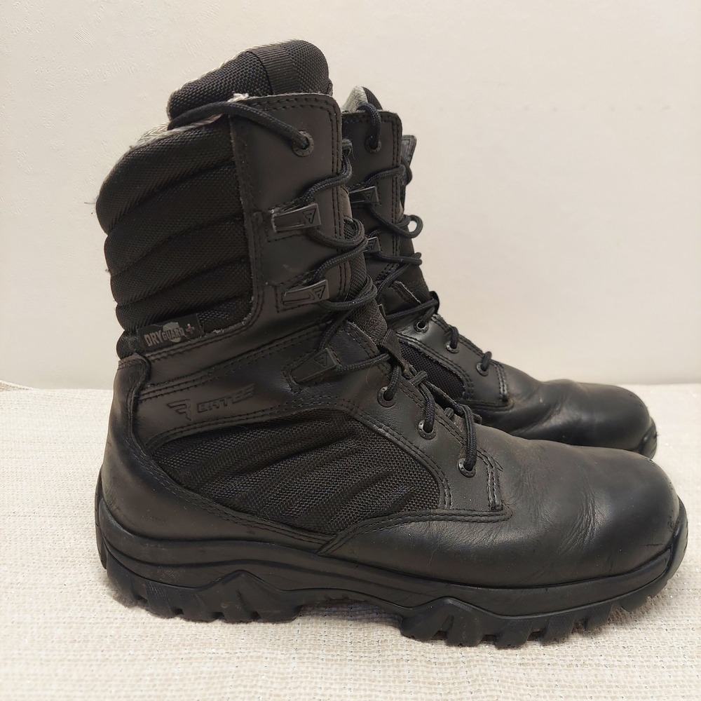 Bates GX-8 Tactical Boots Mens‎ 8.5 Extra Wide Black Insulated Side Zip E03888